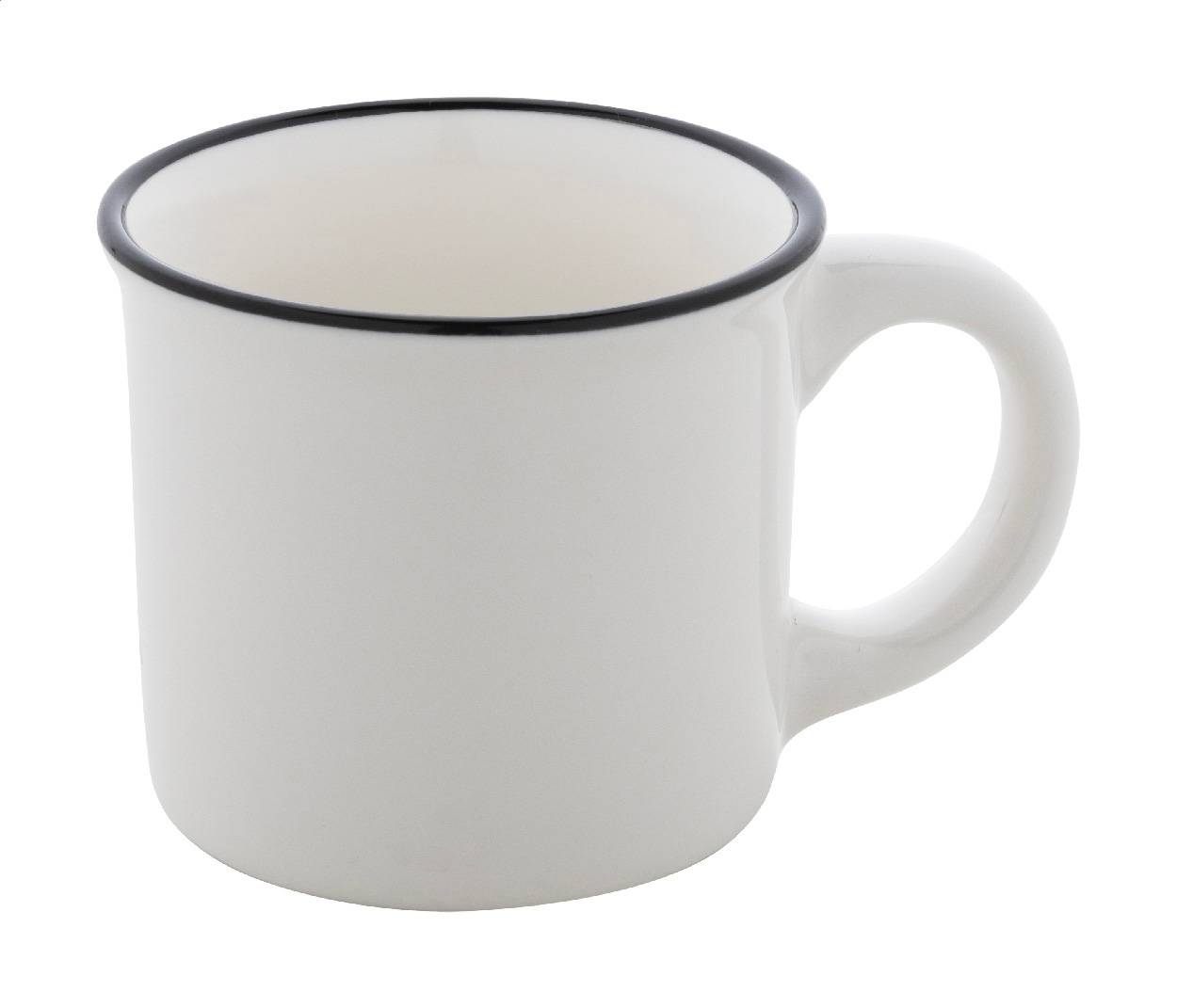 Woodstock Mini mini vintage hrnček, biela