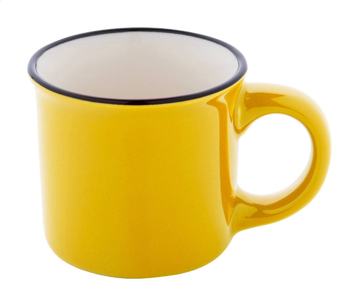 Woodstock Mini mini vintage hrnček, žltá