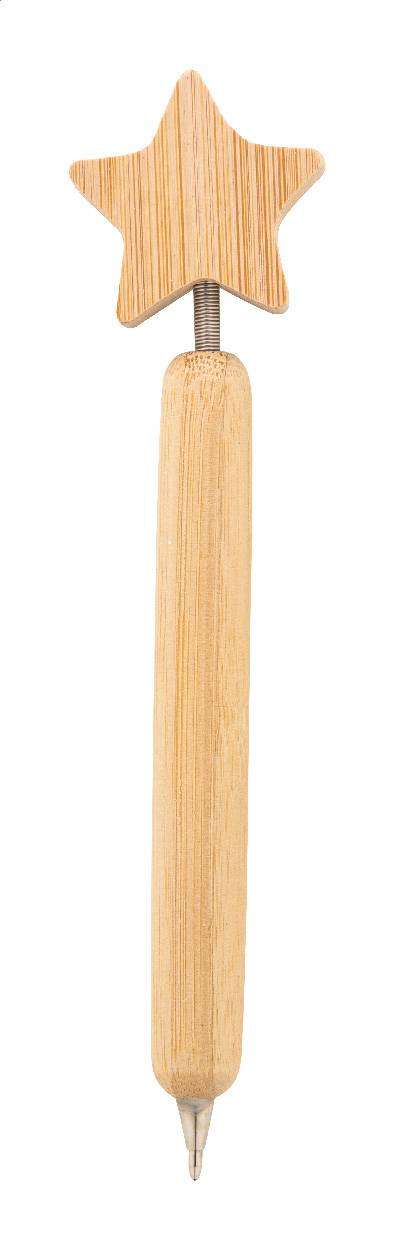 Xoom Vianočné guľôčkové pero, hviezda, hnedá Natural