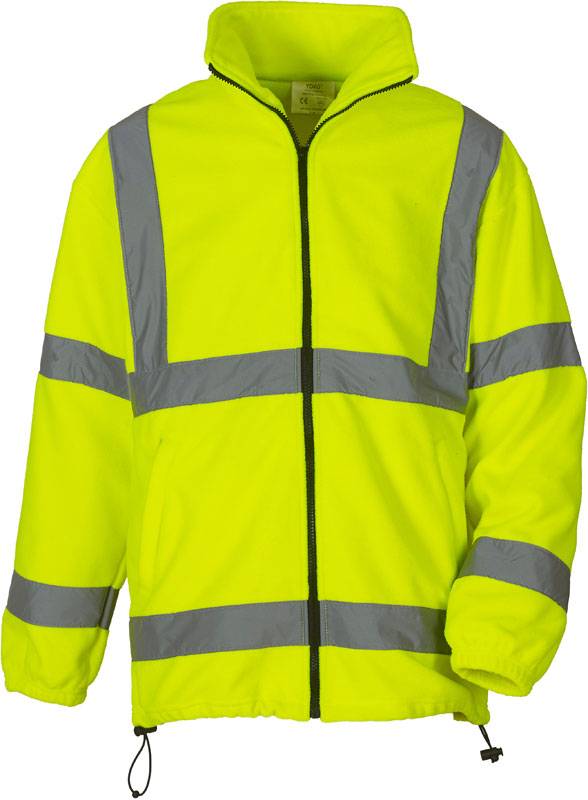 Yoko|HVK08, Hi-Vis Fleecová Bunda, žltá Hi Vis, S
