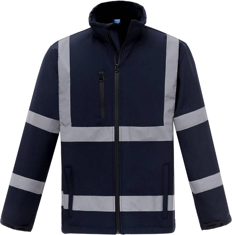 Yoko|HVK09, Hi-Vis softshell bunda, modrá Navy, L