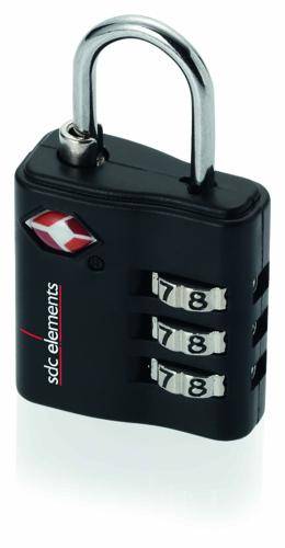 Zámok na batožinu, čierna