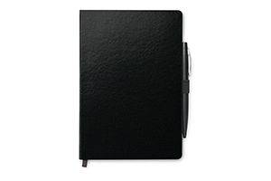 Zápisník A5 s perom v gumičke, čierna