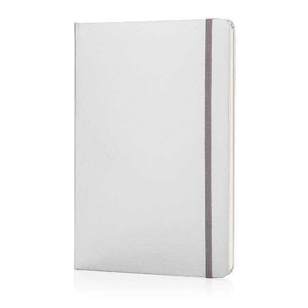 Zápisník A5 v tvrdom obale, strieborná