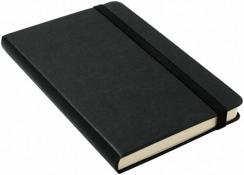 Zápisník A6 so záložkou, 80 strán, čierny