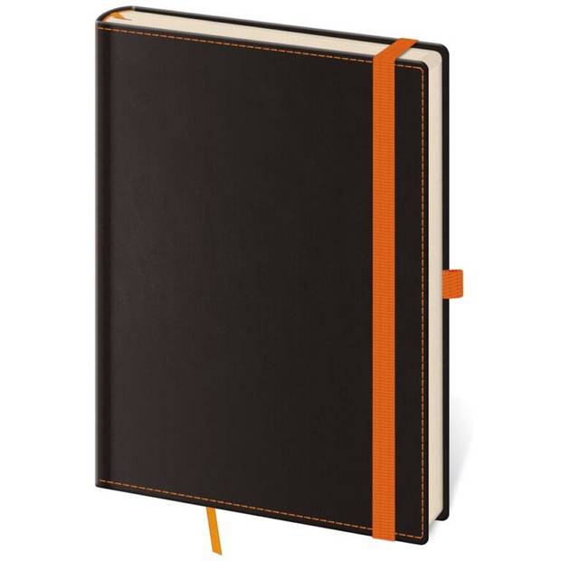Zápisník Black Orange L linajkový, čierna - oranžová Zápisník Black Orange L linajkový, čierna - oranžová