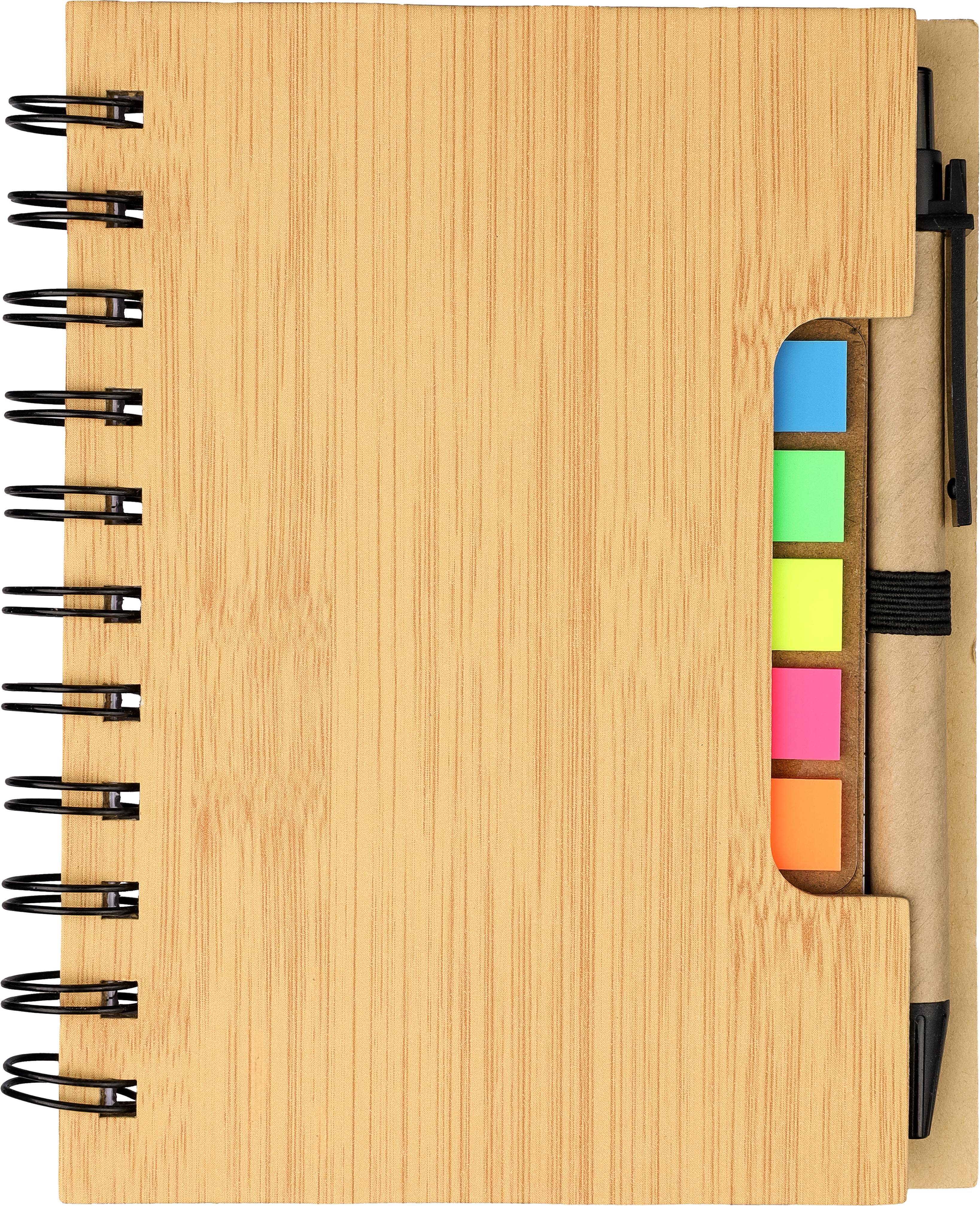 Zápisník s drôtenou väzbou a guľôčkovým perom Niall, hnedá