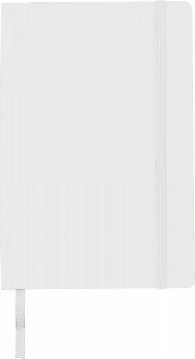 Zápisník s mäkkým poťahom A5 a zadným vreckom biela