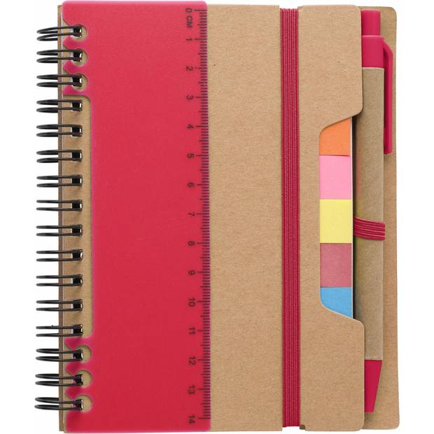 Zápisník s perem a stopovacích lístky, červený Zápisník s perem a stopovacích lístky, červený