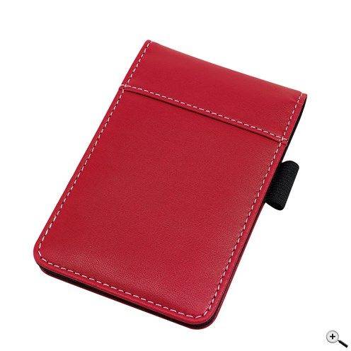 Zápisník s poutkem na pero, červená