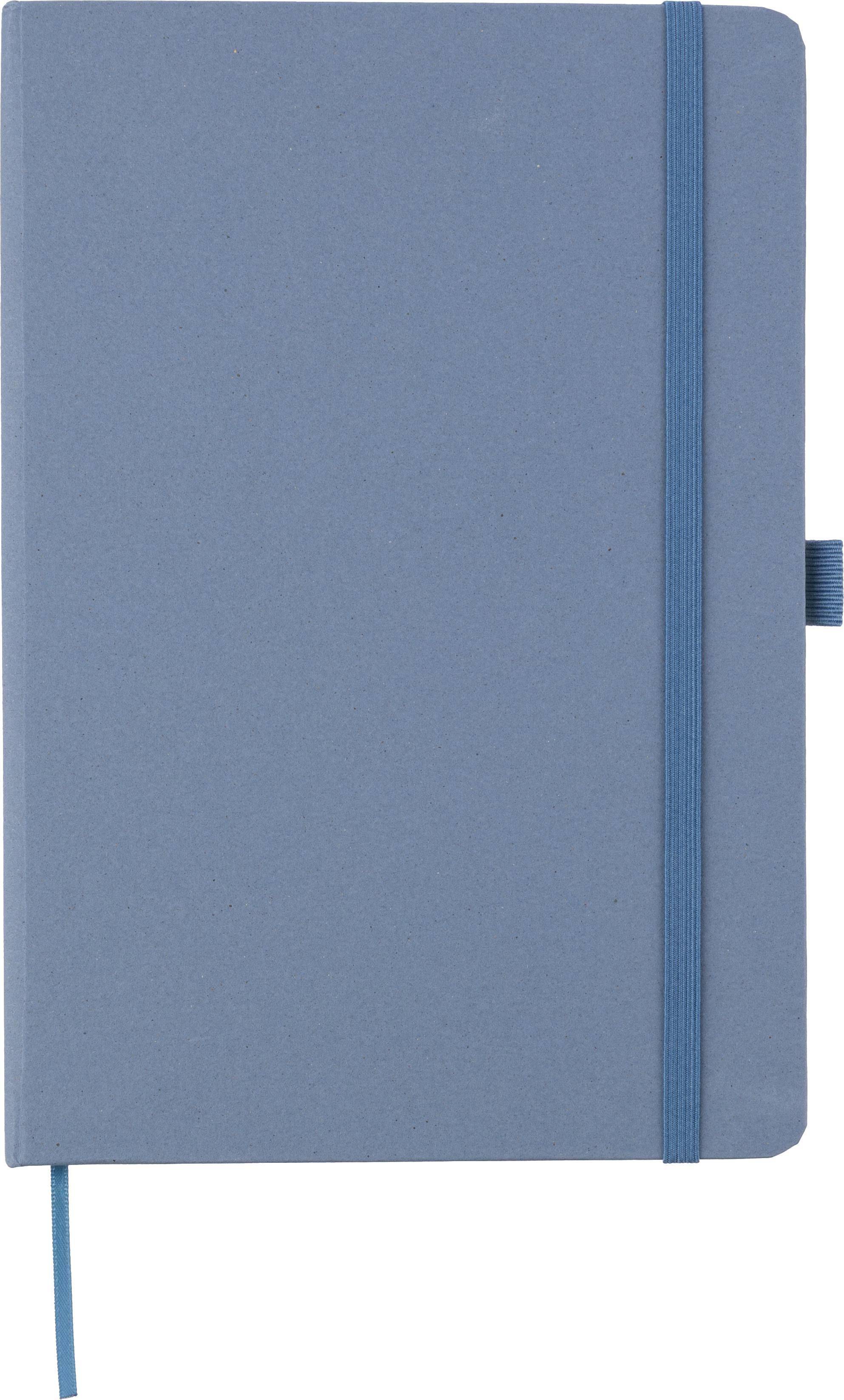 Zápisník z recyklovaného bioodpadu a kartónu A5 Gertrud, modrá