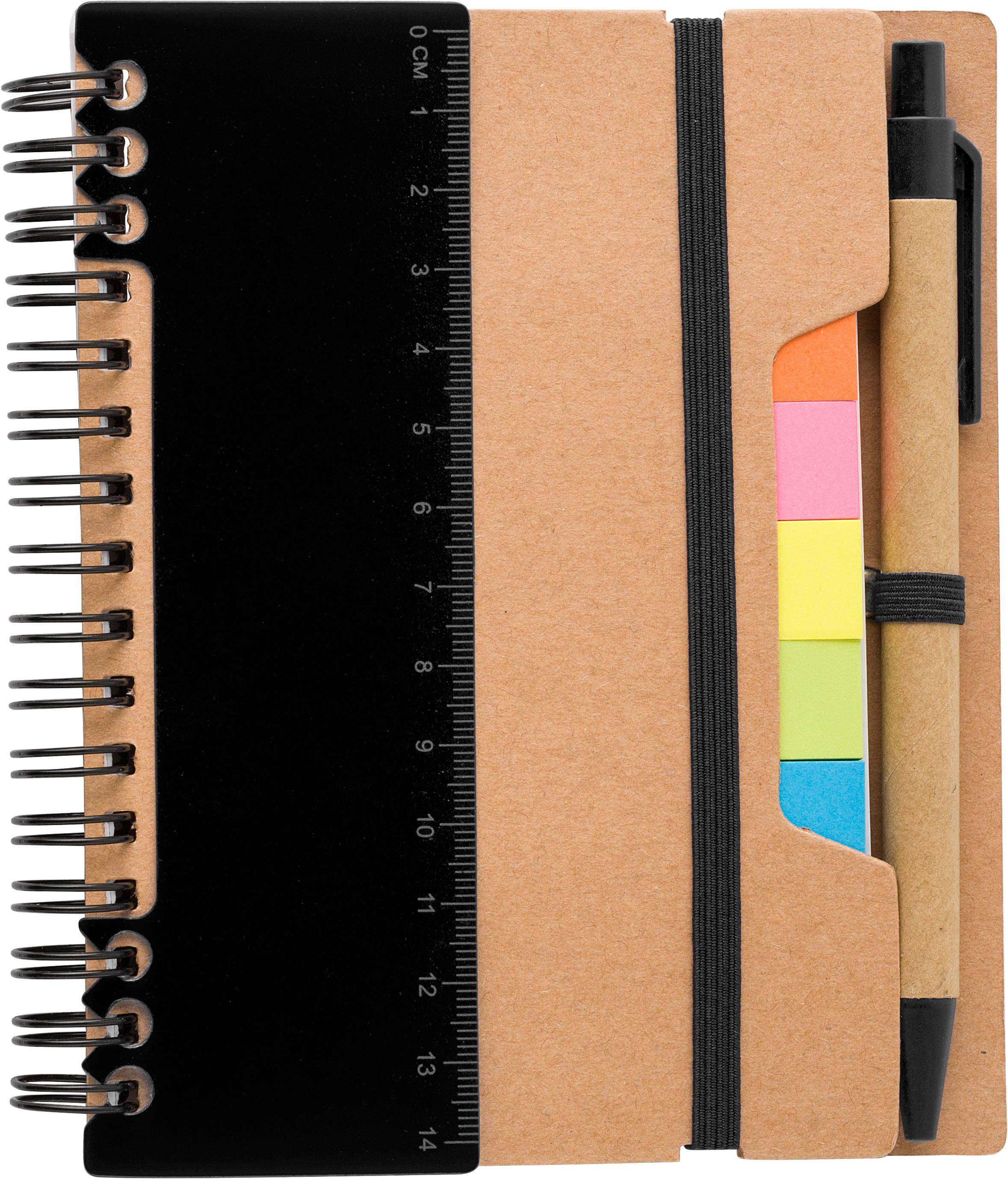 Zápisník z recyklovaného papiera Angela, čierna