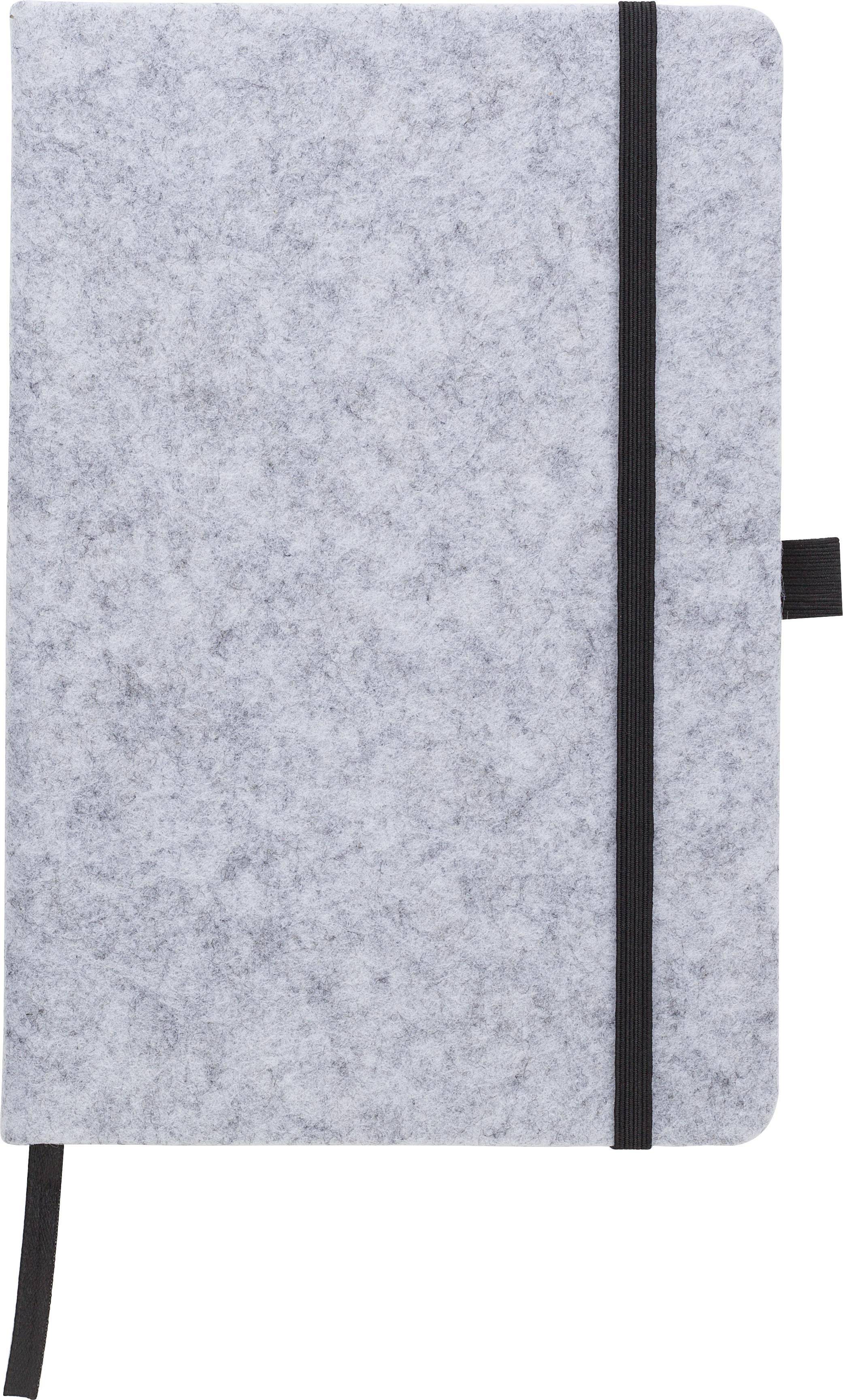 Zápisník z rPET filcu Harper, sivá