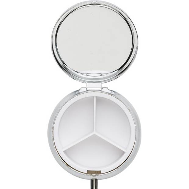 Železná krabička na pilulky Zara, šedá stříbrná Železná krabička na pilulky Zara, šedá stříbrná