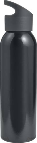 Zenika fľaša na vodu s uzáverom, 600 ml, čierna