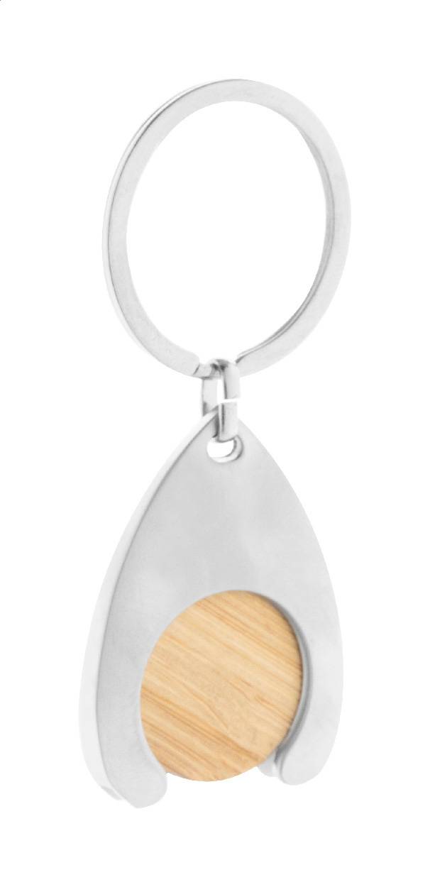 Zoinc prívesok na kľúče z RPU so žetónom na vozíku, hnedá Natural