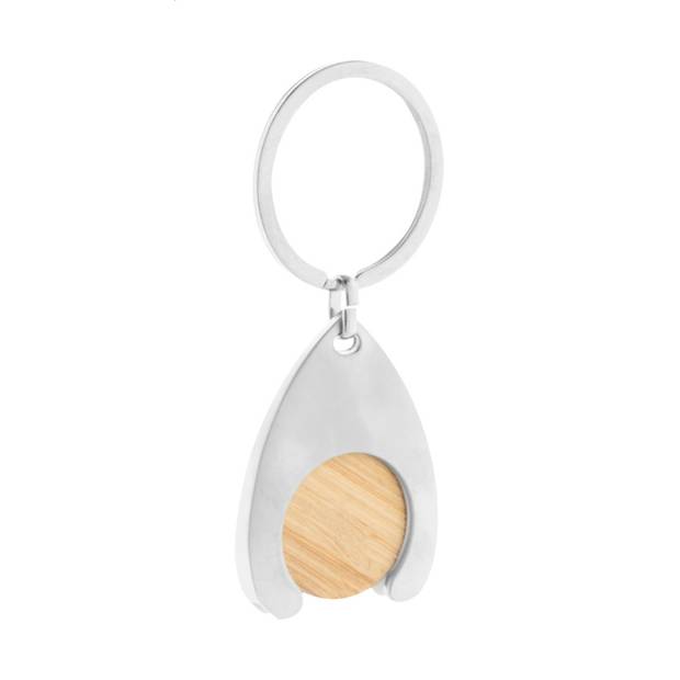 Zoinc prívesok na kľúče z RPU so žetónom na vozíku, hnedá Natural Zoinc prívesok na kľúče z RPU so žetónom na vozíku, hnedá Natural