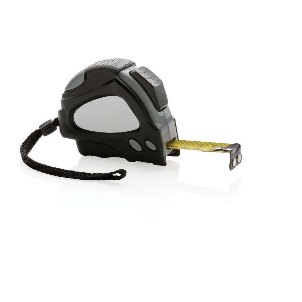 Zvinovací meter Auto stop 5m/19mm z RCS recykl. plastu, čierna
