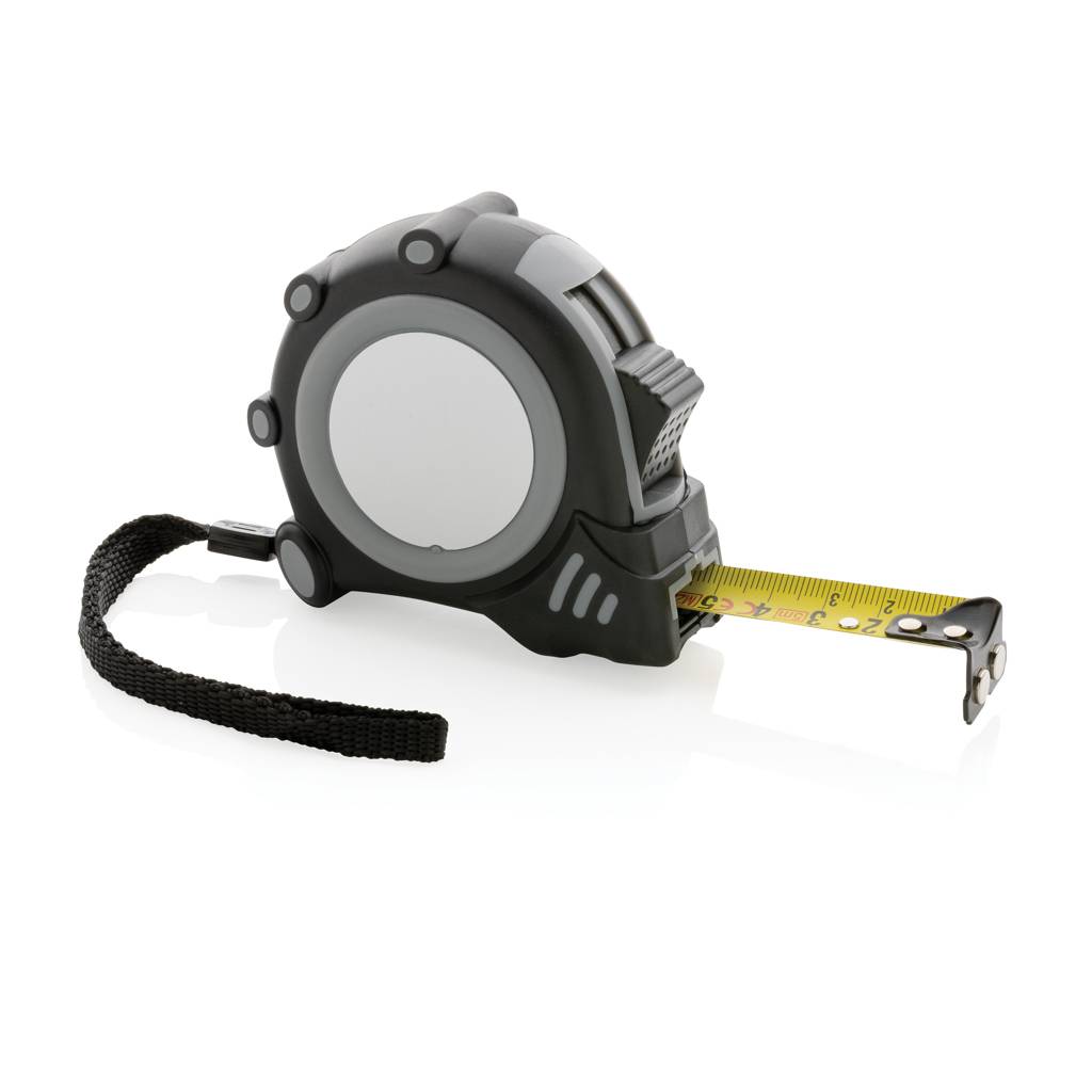 Zvinovací meter Grip 5m/19mm z RCS recykl. plastu, sivá - čierna