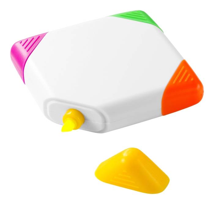 Zvýrazňovač, tvar štvorca, biela