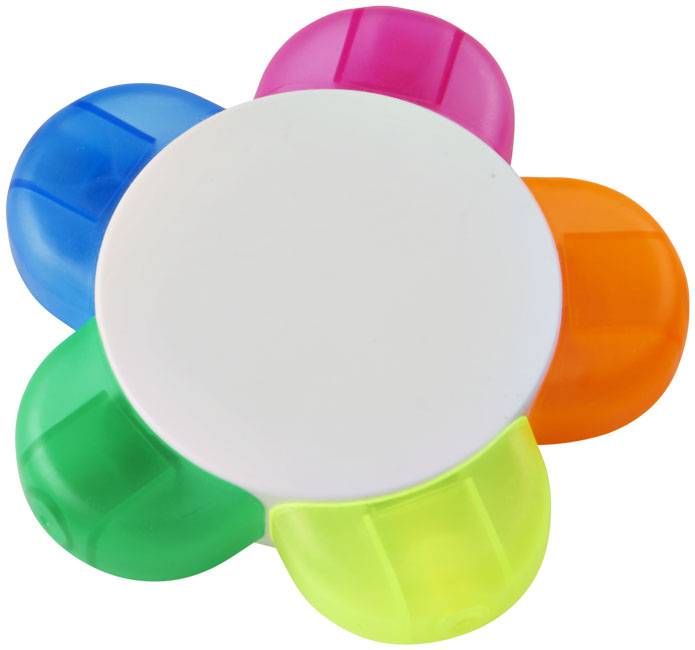 Zvýrazňovač ve tvaru kvítku, bílá