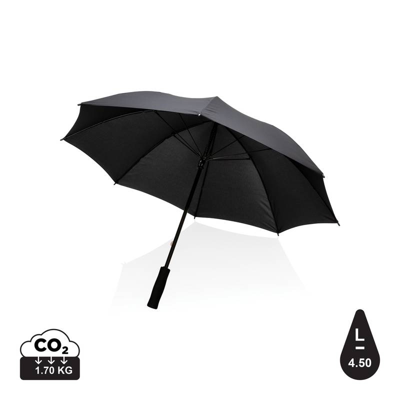 23" vetruodolný dáždnik Impact zo 190T RPET AWARE™, čierna
