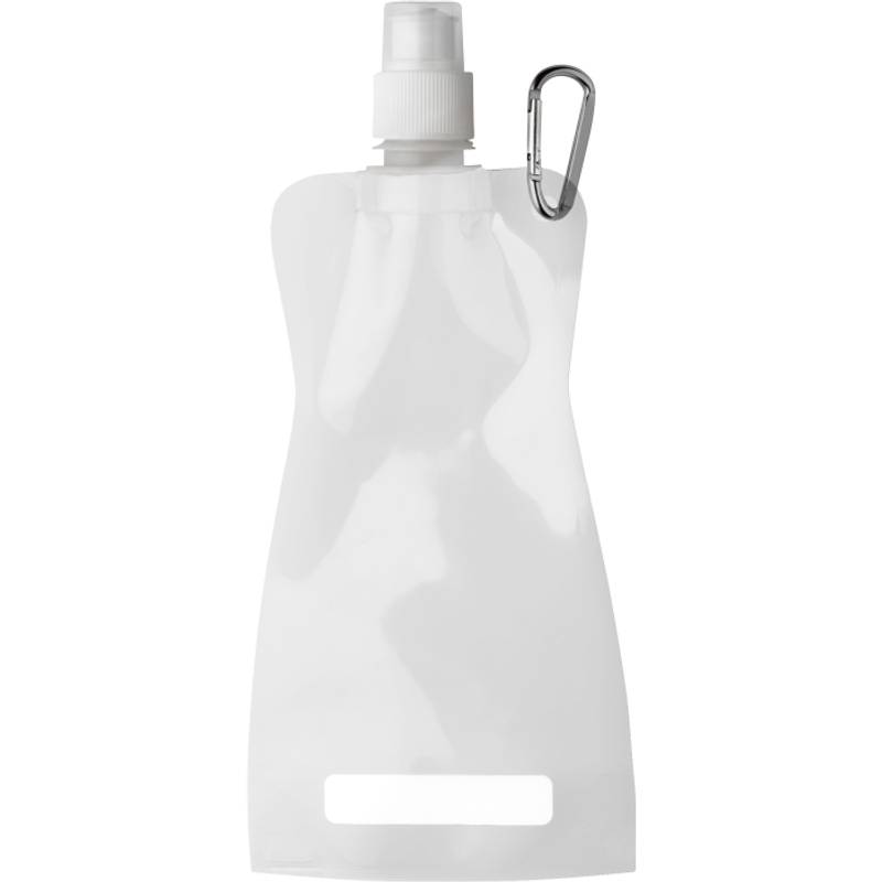 DUNCAN skládací plastová láhev s klipem, 420 ml, bílá