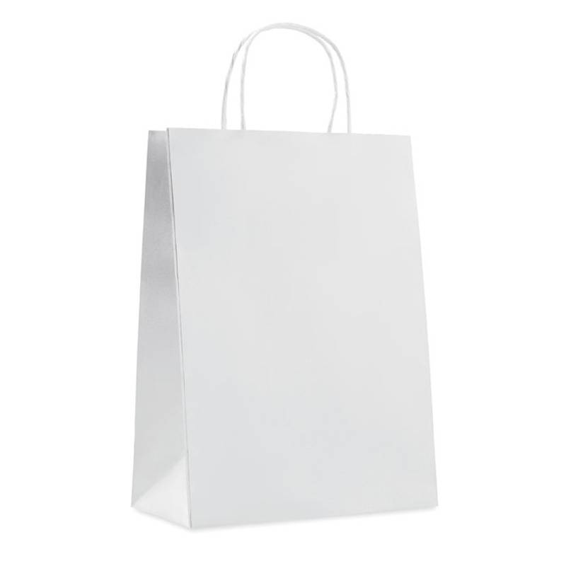 Velká dárková taška, rozměr 26x11x36 cm, bílá