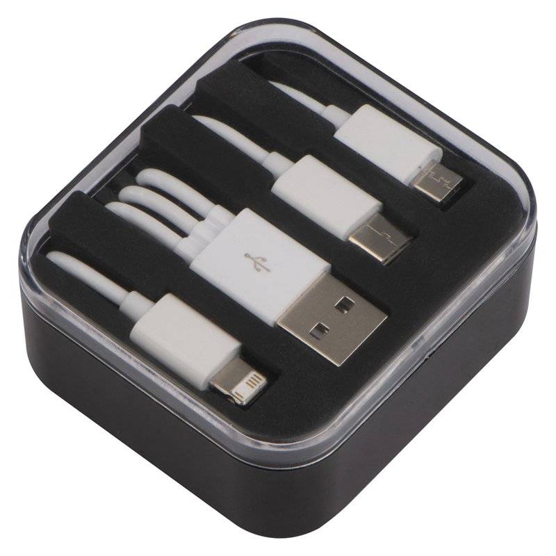 Nabíjecí kabel v plastové krabičce, černá Nabíjecí kabel v plastové krabičce, černá