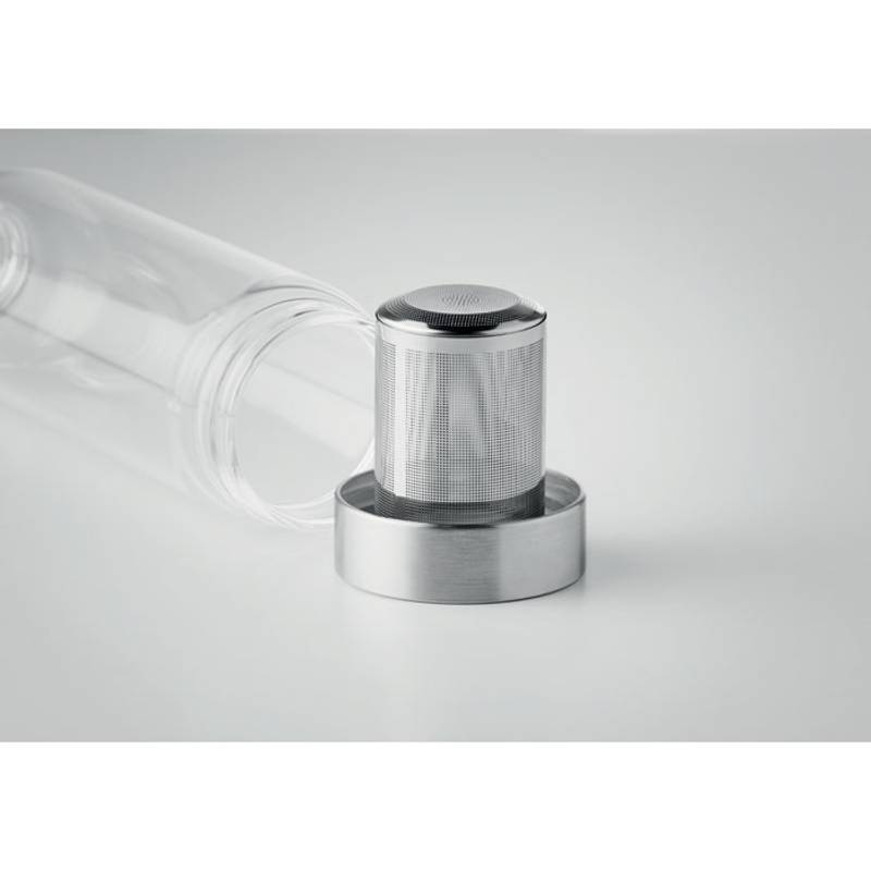 Jednostenná sklenená fľaša s infúzerom na čaj a neoprénovým obalom, objem 500 ml Jednostenná sklenená fľaša s infúzerom na čaj a neoprénovým obalom, objem 500 ml