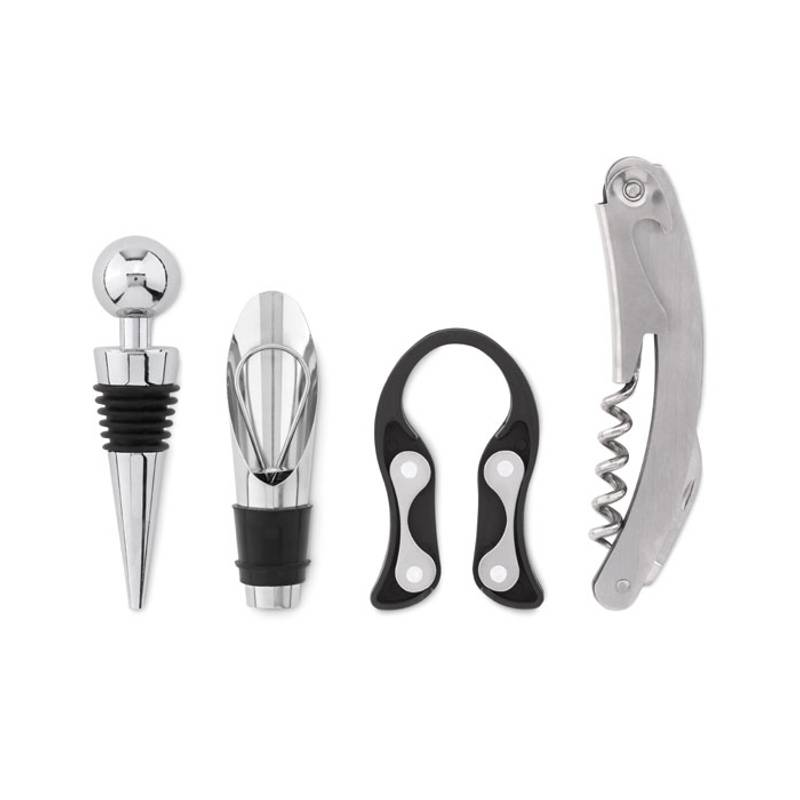 Samboal dřevěný stojan se setem na vín, tvar soudku Samboal dřevěný stojan se setem na vín, tvar soudku