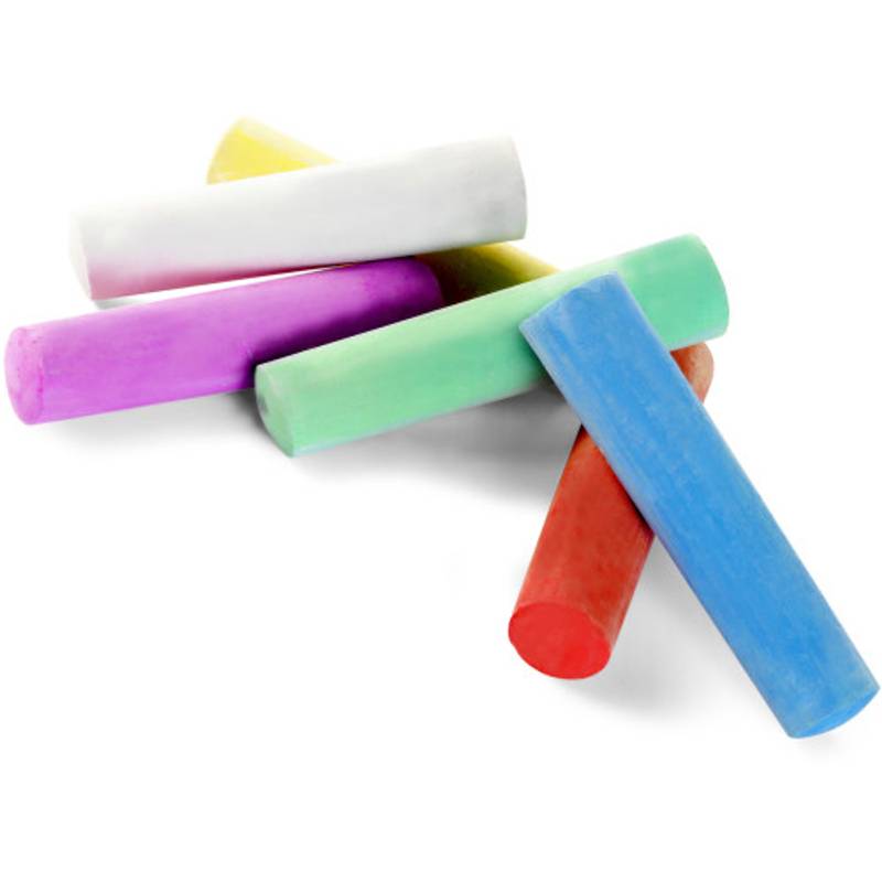 Barevné křídy 6 ks, papírová krabička Barevné křídy 6 ks, papírová krabička