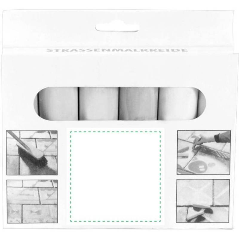 Barevné křídy 6 ks, papírová krabička Barevné křídy 6 ks, papírová krabička