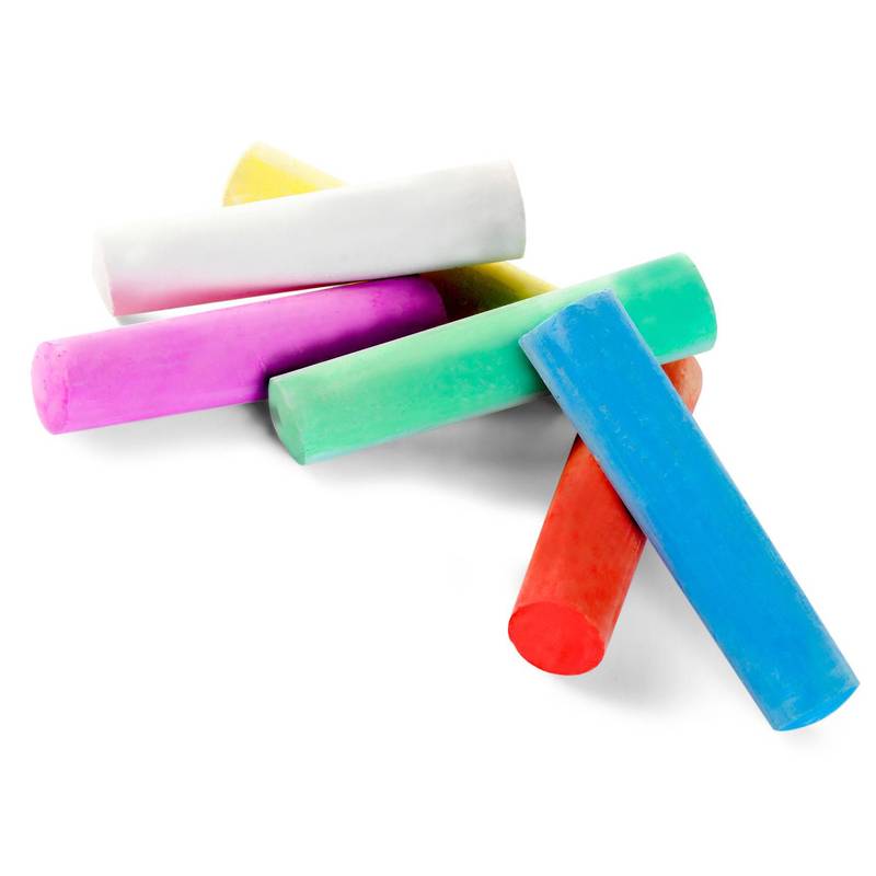 Barevné křídy 6 ks, papírová krabička Barevné křídy 6 ks, papírová krabička