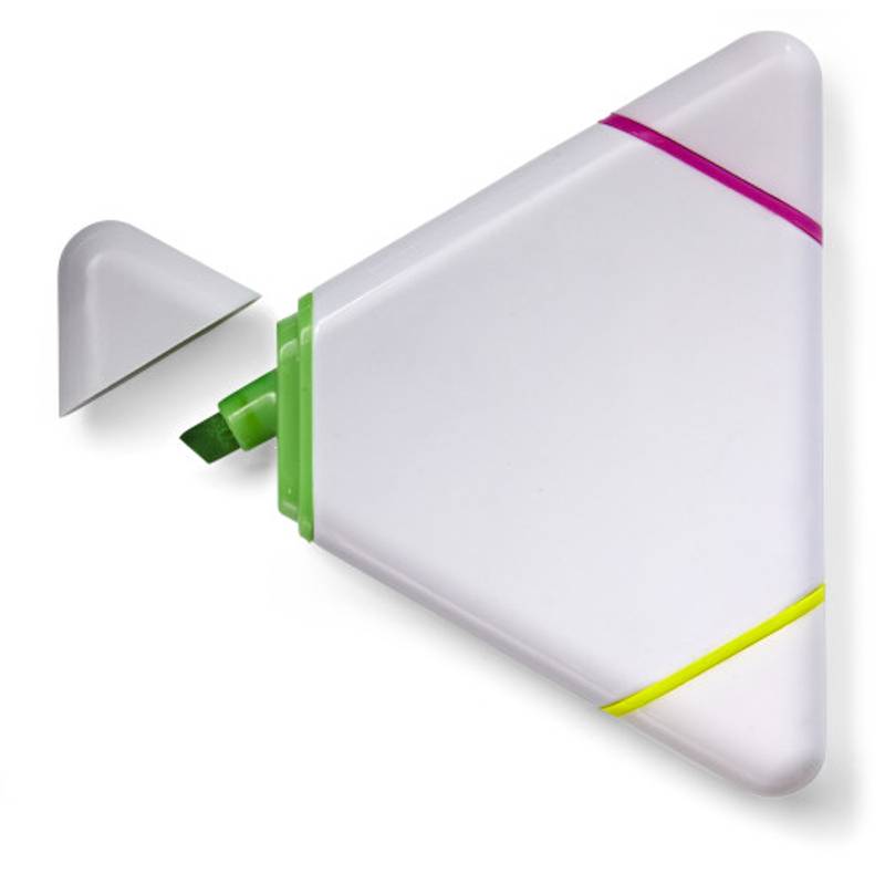 Plastový zvýrazňovač, tři barvy, bílá Plastový zvýrazňovač, tři barvy, bílá