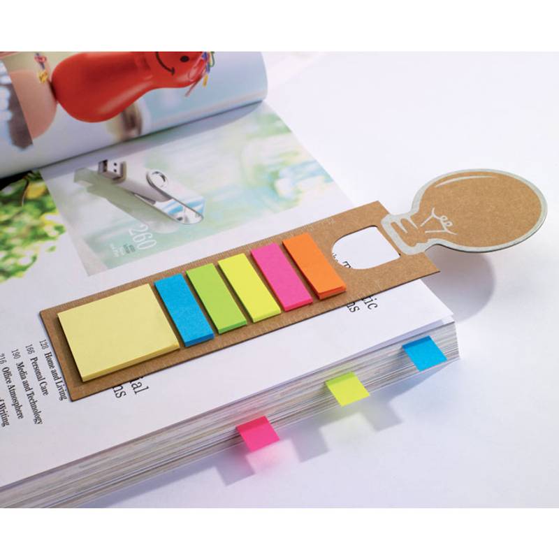 Samolepící barevné papírky na záložce IDEA