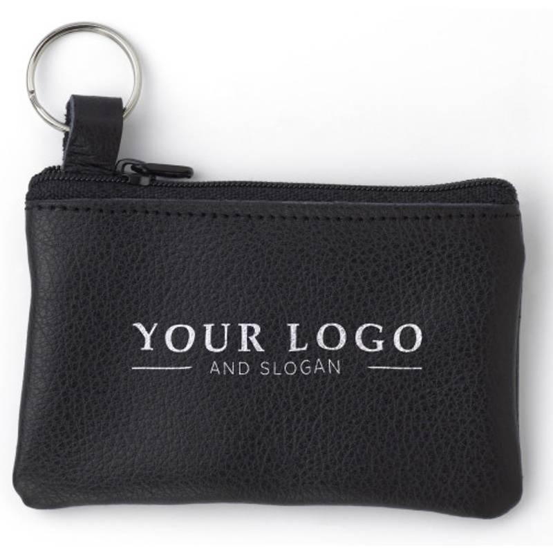 JELA kožená kľúčenka na zips, čierna JELA kožená kľúčenka na zips, čierna