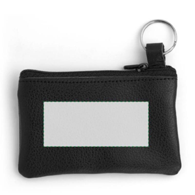 JELA kožená kľúčenka na zips, čierna JELA kožená kľúčenka na zips, čierna