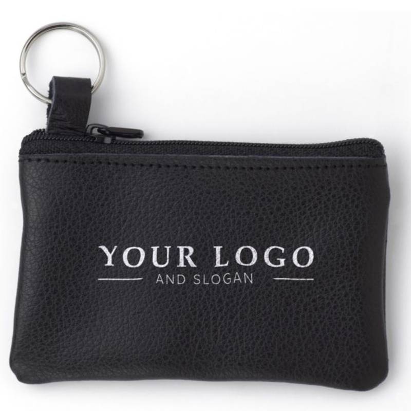 JELA kožená kľúčenka na zips, čierna JELA kožená kľúčenka na zips, čierna