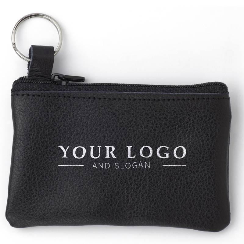 JELA kožená kľúčenka na zips, čierna JELA kožená kľúčenka na zips, čierna