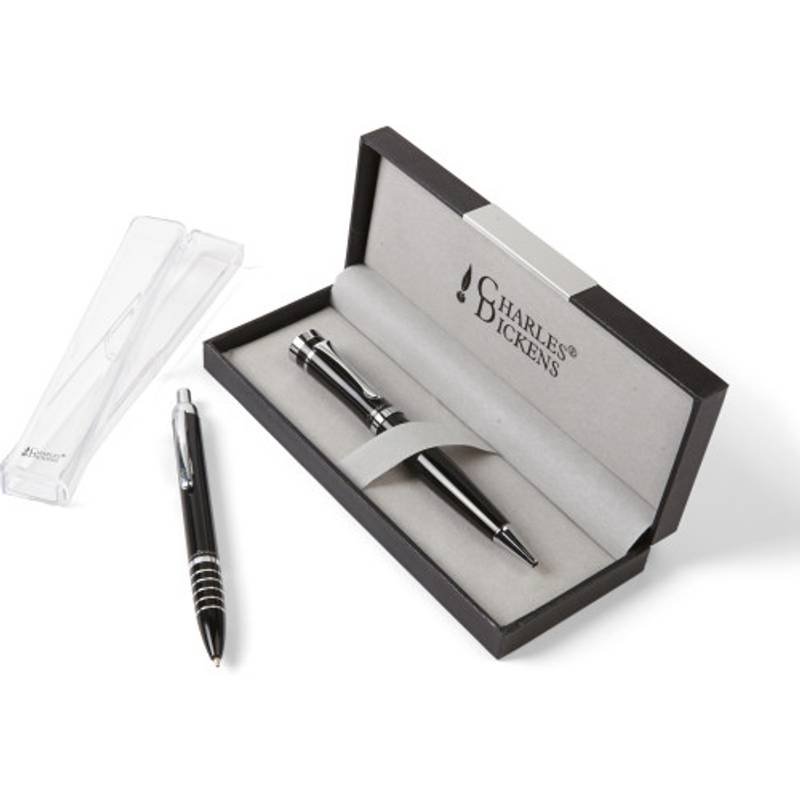 ROCHESTER kovové guľôčkové pero značky CHARLES DICKENS, čierna ROCHESTER kovové guľôčkové pero značky CHARLES DICKENS, čierna