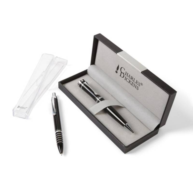 ROCHESTER kovové guľôčkové pero značky CHARLES DICKENS, čierna ROCHESTER kovové guľôčkové pero značky CHARLES DICKENS, čierna