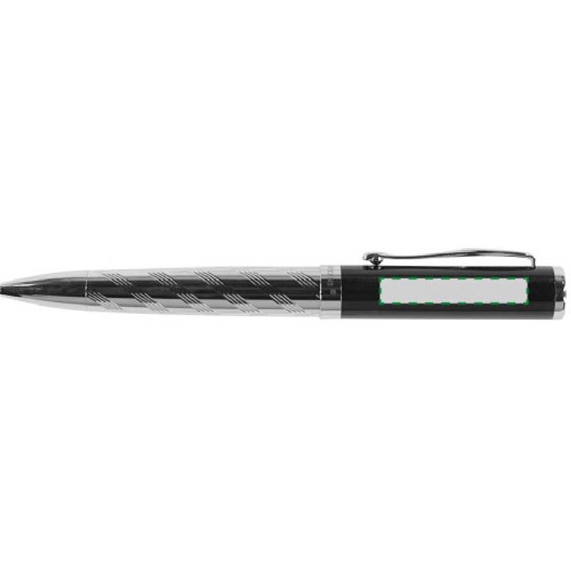 LISKET kovové kuličkové pero zn.CHARLES DICKENS, černá náplň, stříbrné