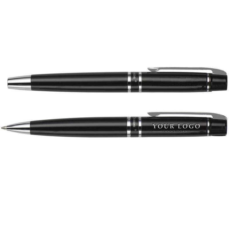 Charles Dickens Písacia súprava, guľôčkové pero a roller v darčekovej krabičke, čierna Charles Dickens Písacia súprava, guľôčkové pero a roller v darčekovej krabičke, čierna