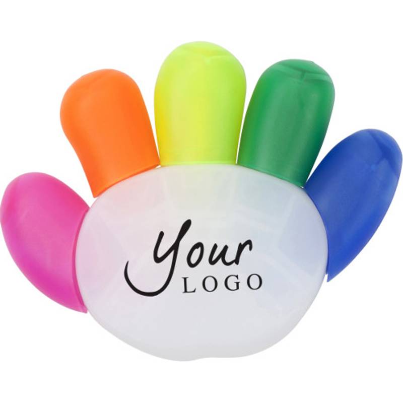 Zvýrazňovač ve tvaru ruky, 5 barev Zvýrazňovač ve tvaru ruky, 5 barev