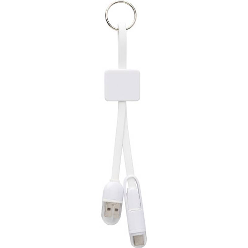 Nabíjací kábel USB-C s krúžkom, biela