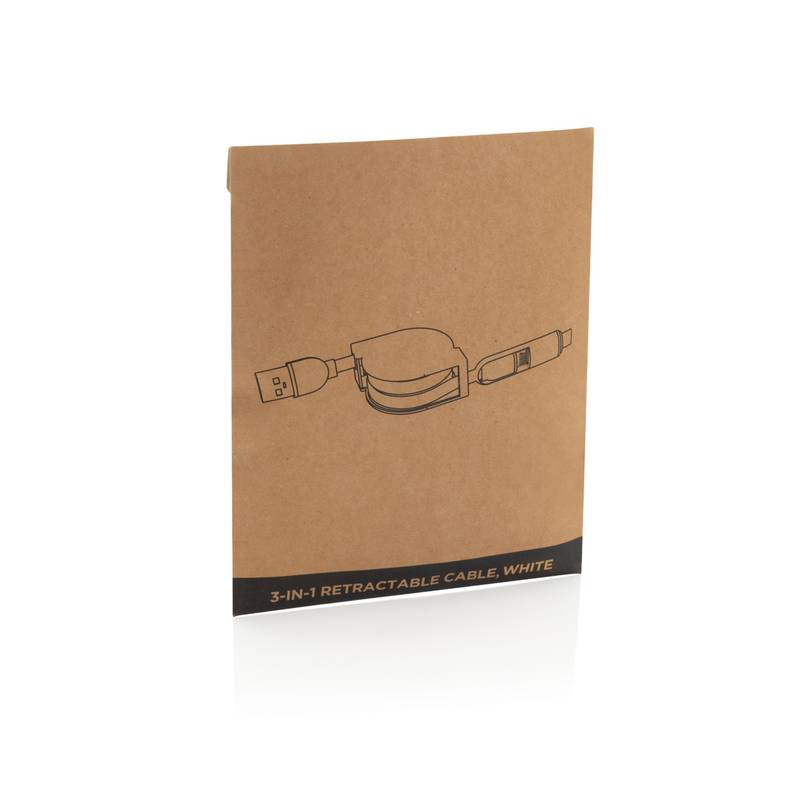 MARETIM nabíjací kábel 3 v 1, 1m dlhý zvinovací kábel, sivá MARETIM nabíjací kábel 3 v 1, 1m dlhý zvinovací kábel, sivá