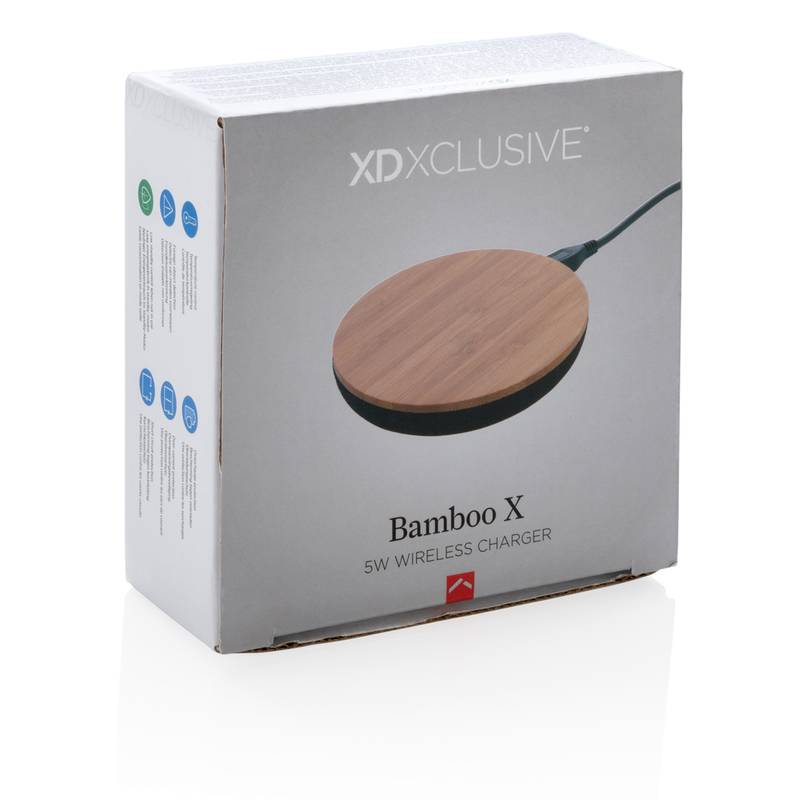 Bezdrôtová nabíjačka 5W bamboo X, hnedá Bezdrôtová nabíjačka 5W bamboo X, hnedá