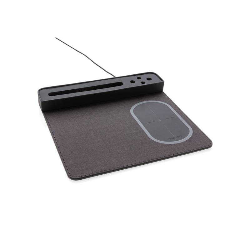 Air podložka pod myš s bezdrátovým nabíjením a USB, černá