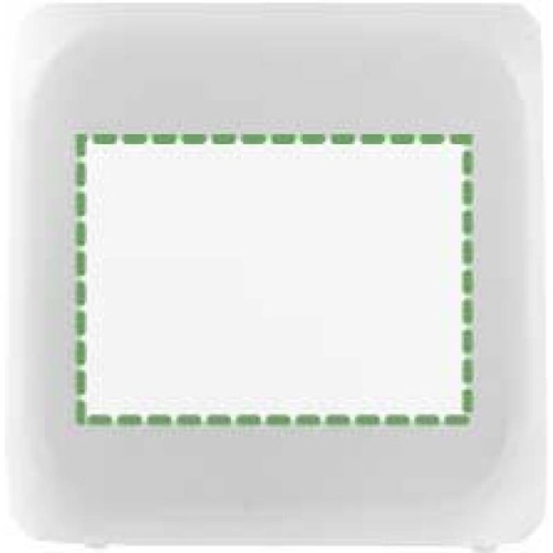 Budík ve tvaru kostky, mění barvu, bílá Budík ve tvaru kostky, mění barvu, bílá